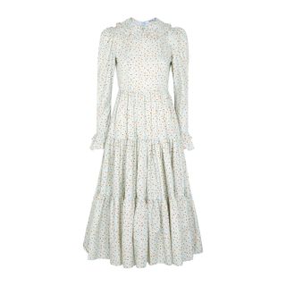 Batsheva + Lucy Floral-Print Cotton Midi Dress