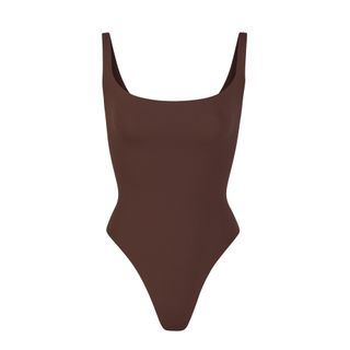 Skims + Fits Everybody Square Neck Bodysuit | Cocoa