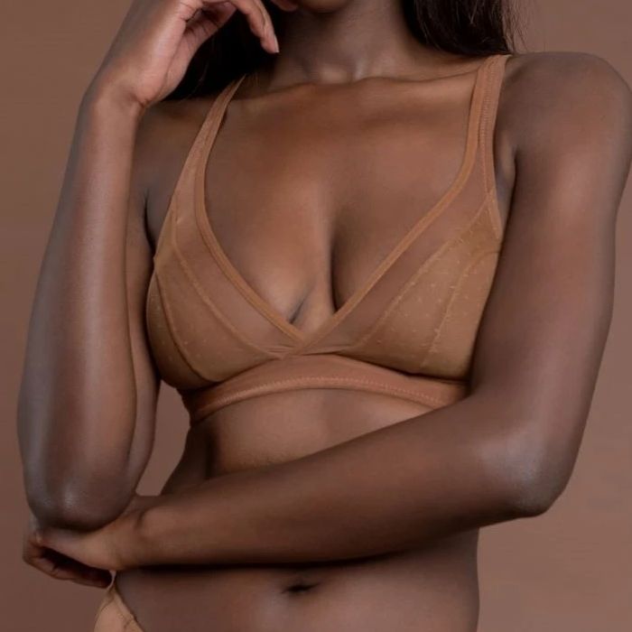 Nubian Skin Naked Collection Nude Bodysuit In Dark in Natural