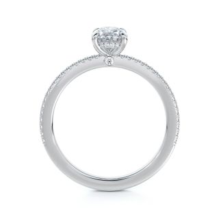 Forevermark x Micaela + Micaela's Simply Solitaire Oval Engagement Ring With Diamond Band