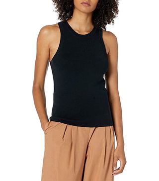 The Drop + Gina Fitted Sleeveless High Neck Cut-In Sweater Tank