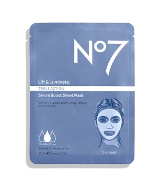 No7 + Lift & Luminate Triple Action Serum Boost Sheet Mask