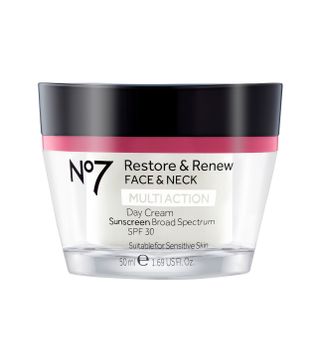 No7 + Restore & Renew Face & Neck Multi Action Day Cream SPF 30