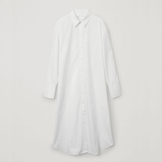 COS + Organic Cotton Rear Pleat Shirt Dress