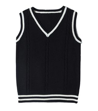 Gihuo + Vintage Slim V Neck Sweater Vest