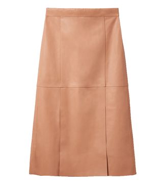 Cos + Nappa Leather A-LINE Midi Skirt