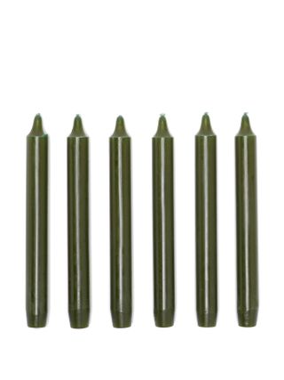 Cire Trudon + Madeleine Tapered Candles in Green Set of Six