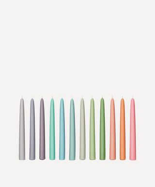 Fairholme Studio + Muted Rainbow Taper Candles Set of 12
