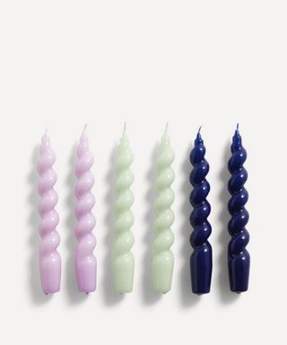 Hay + Spiral Candles Set of Six