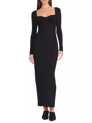 Staud + Silhouette Long-Sleeve Maxi Dress