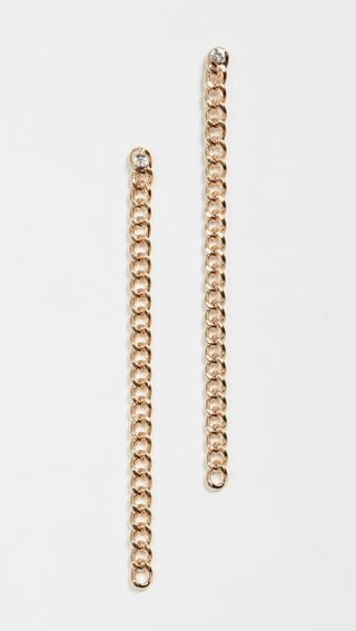 Jules Smith + Curb Chain Stone Earrings