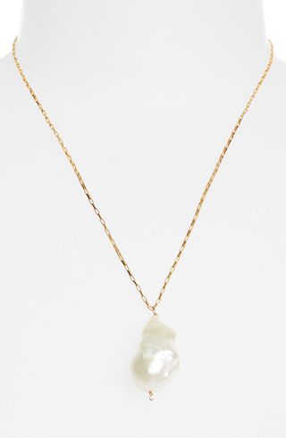 Alighieri + Baroque Pearl Box Chain Pendant Necklace