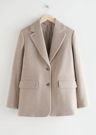 & Other Stories + Relaxed Wool Blend Blazer