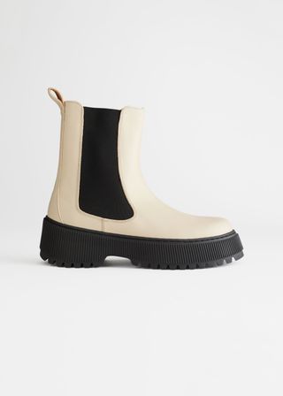 & Other Stories + Chunky Leather Chelsea Boots