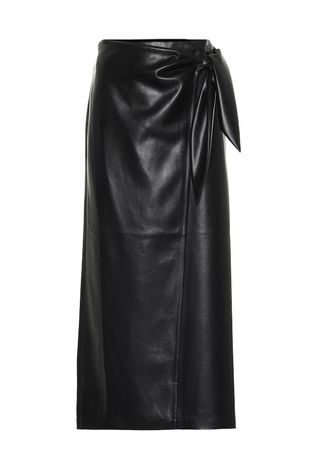 Nanushka + Amas Faux-Leather Midi Skirt