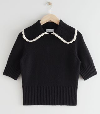 & Other Stories + Wide Collar Wool Knit Sweater