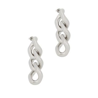 Simon Miller + Triple Echo Silver-Tone Chain Earrings