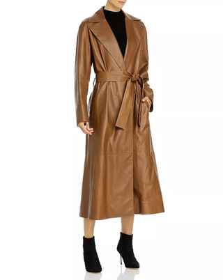 Vince + Leather Trench Coat