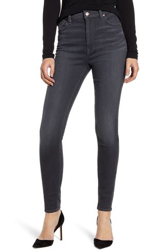 7 for All Mankind + High Waist Ankle Skinny Jeans