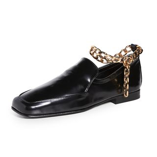 BY FAR + Nick Chain Anklet Loafers