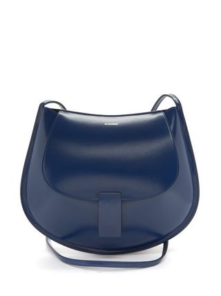 Jil Sander + Logo-Embossed Small Leather Shoulder Bag