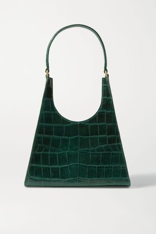 Staud + Rey Croc-Effect Leather Tote