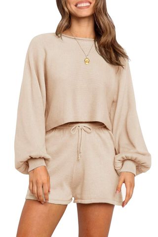 Zesica + Casual Long Sleeve Knit Outfit Set