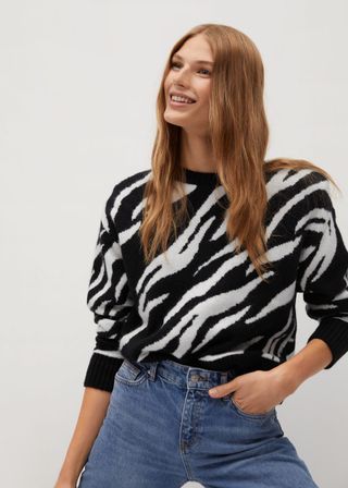 Mango + Zebra Printed Sweater