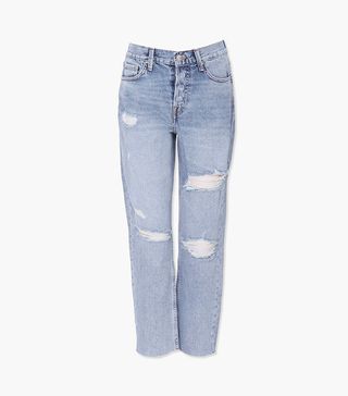 Forever 21 + Distressed Slim-Straight Jeans