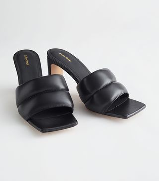 & Other Stories + Padded Leather Heeled Sandals