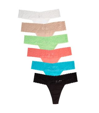 Jo & Bette + Cotton Lace Panties Thongs Underwear With Trim Set