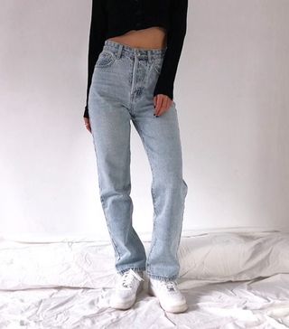 Vintage + Y2K High Waist Straight Leg Jeans