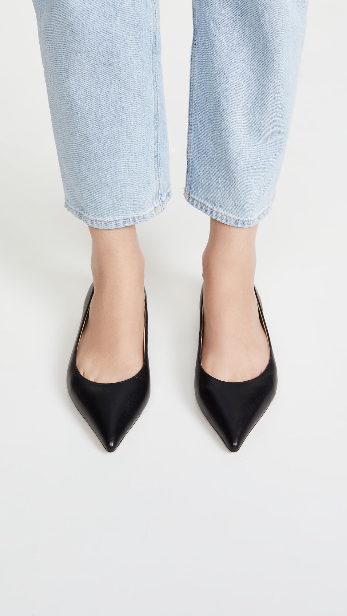 trendy black flats