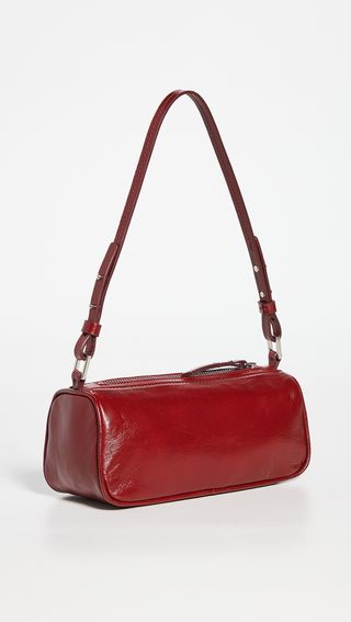 By Far + Eve Bordeaux Creased Leather Bag