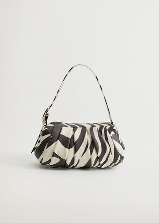 Mango + Zebra Print Baguette Bag