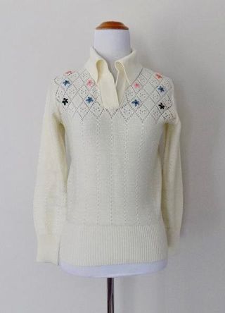 Ricki + 70s Knit Floral Sweater