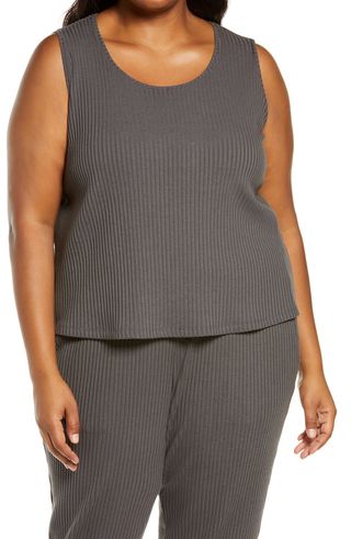 Eileen Fisher + Ribbed Scoop Neck Tank