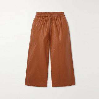 Tibi + Faux Leather Shorts