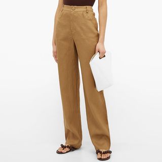 Albus Lumen + Raw-Edge Linen Trousers