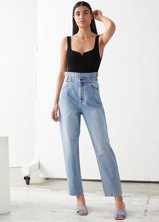 & Other Stories + Elastic Paperbag Waist Jeans
