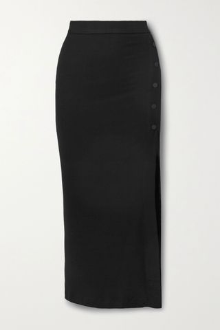 Alix Nyc + Fordham Ribbed Stretch-Modal Jersey Midi Skirt