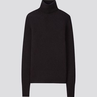 Uniqlo + U Extra Fine Merino Ribbed Turtleneck Long-Sleeve Sweater