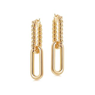 Missoma + Gold Radial Ovate Drop Hoops