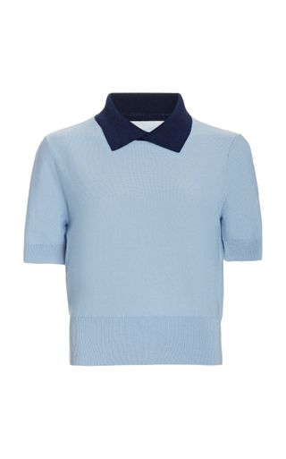 Staud + Acorn Wool-Blend Polo Sweater