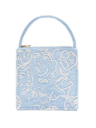 Shrimps + Augusta Bead-Embellished Silk Handbag
