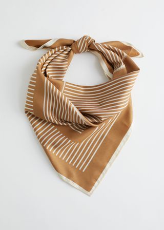 & Other Stories + Striped Twill Scarf