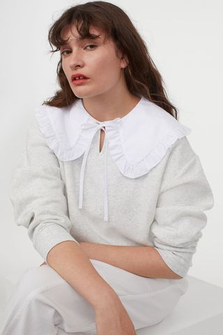 H&M + Collared Sweatshirt