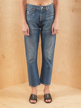 Mother + High Waisted Ankle Jean