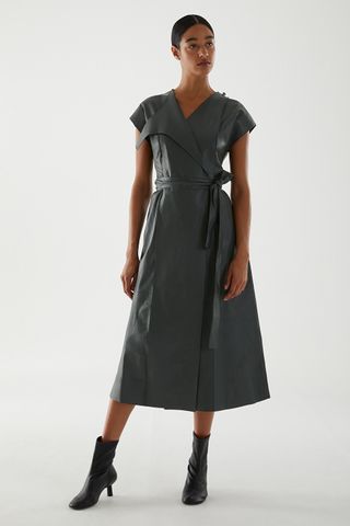 COS + Belted Leather Dress