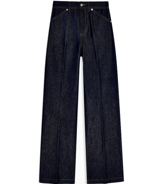 Topshop + Indigo Raw Denim Parallel Jeans